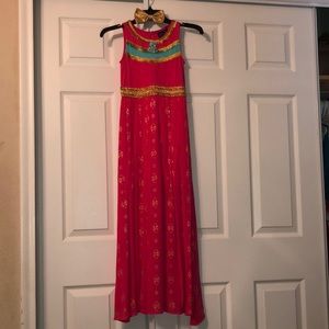 Disney Aladdin 6/6x girls Jasmine dress gold bow